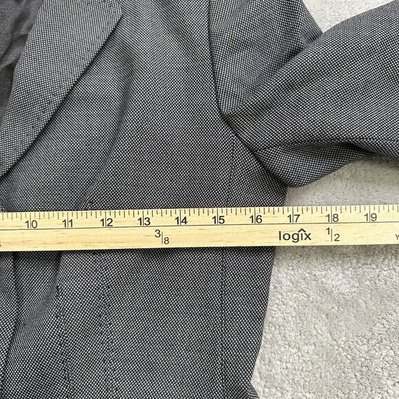Elie Tahari Women's Pant Suit Jacket Wool Blend 4 Snap Cuff Sleeve Size 4 Gray - Picture 5 of 10